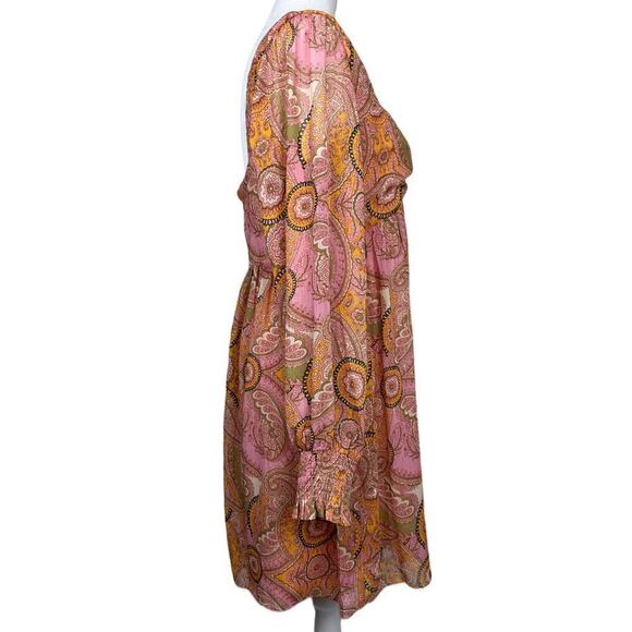 NWT BCBGeneration Paisley Retro Babydoll Mini Dress Women’s Size 8 Retail $128 - Picture 3 of 7